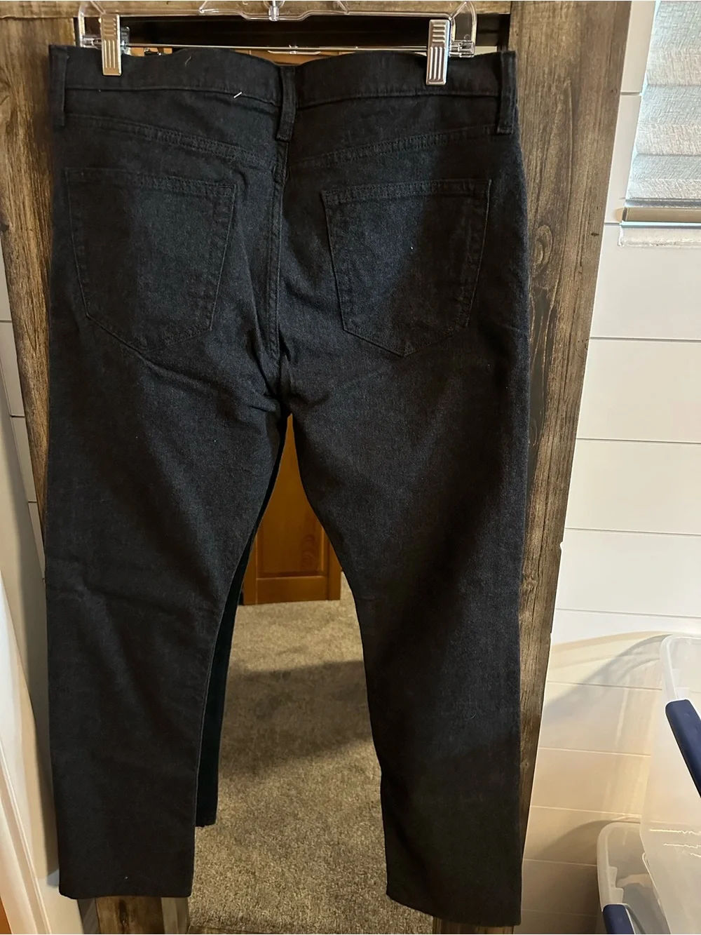 Banana Republic Slim Brushed Twill Pants Men’s 33x30 Dark Gray Stretch Chinos
